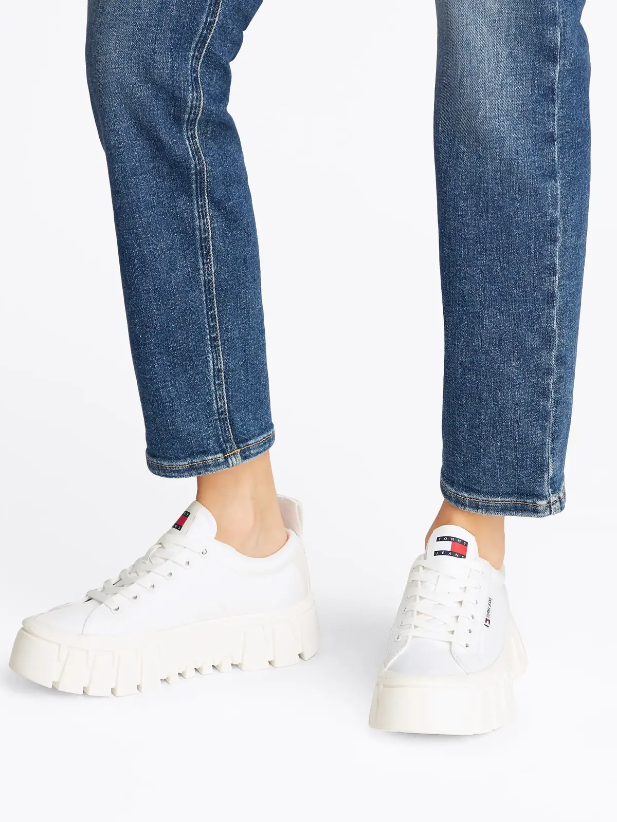 Tommy Hilfiger TJW FLATFORM SNEAKER Beyaz Kadın Spor Ayakkabı & Sneaker