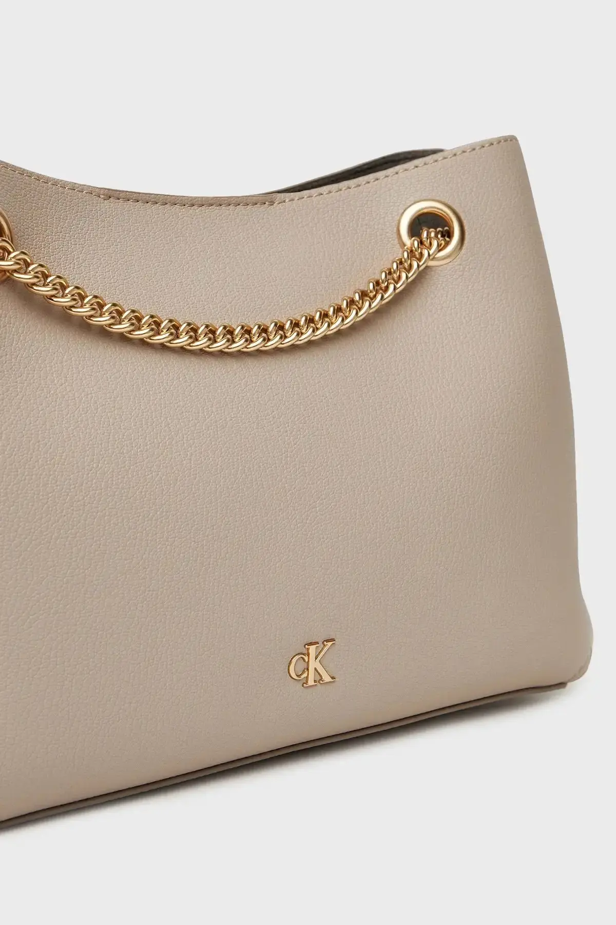 Calvin Klein MINIMAL MONOGRAM SHOULDER BAG WI Bej Kadın El Çantası