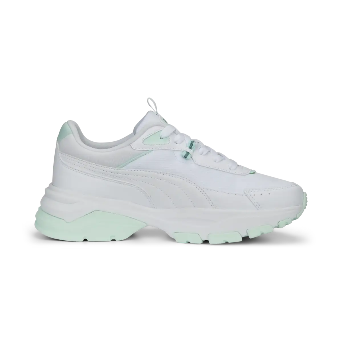 Puma Cassia Via PUMA White-Minty Burst-Adriat Beyaz Kadın Günlük Spor Ayakkabı