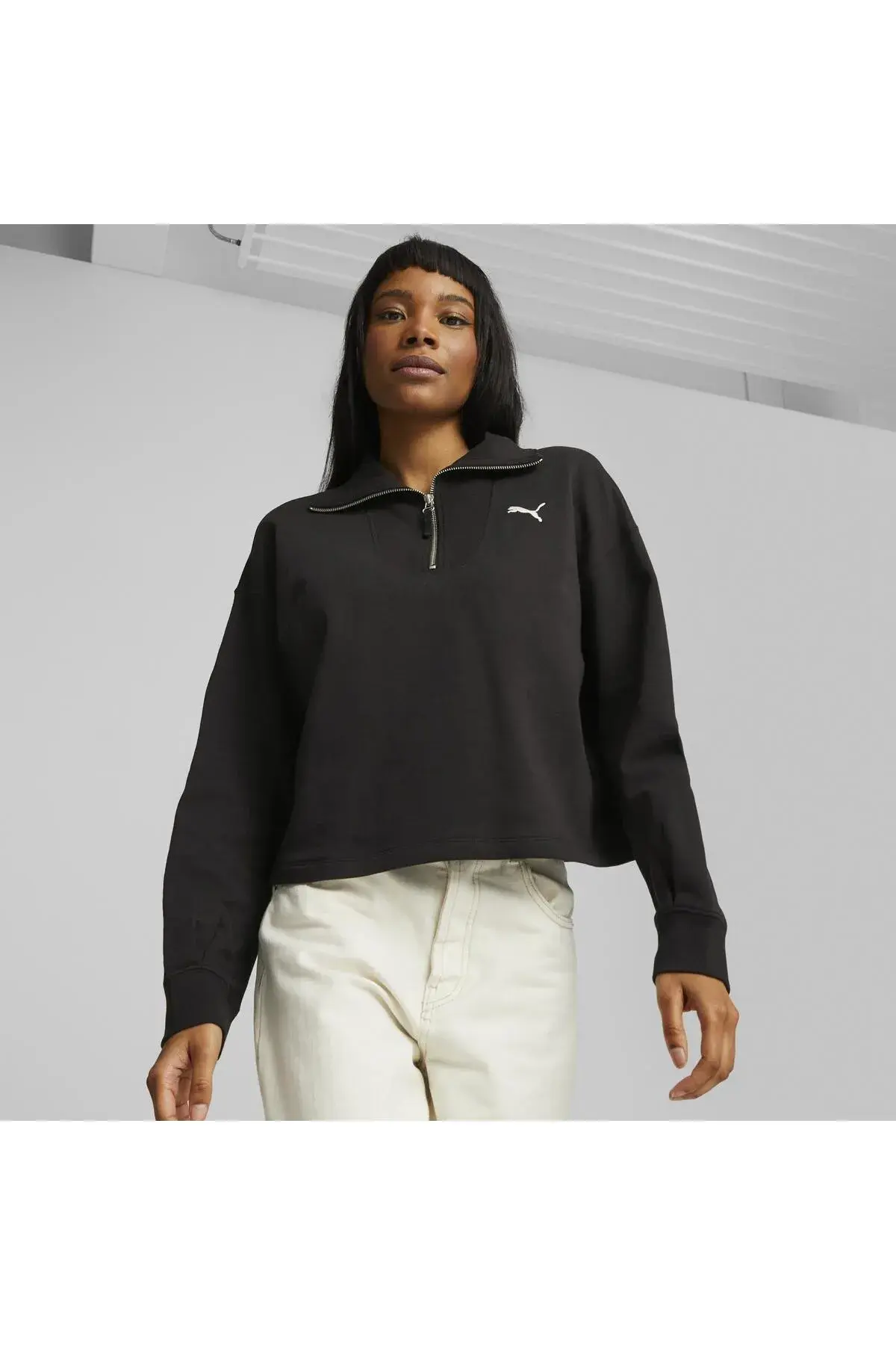 Puma HER High-Neck HZ TR Siyah Kadın Sweatshirt