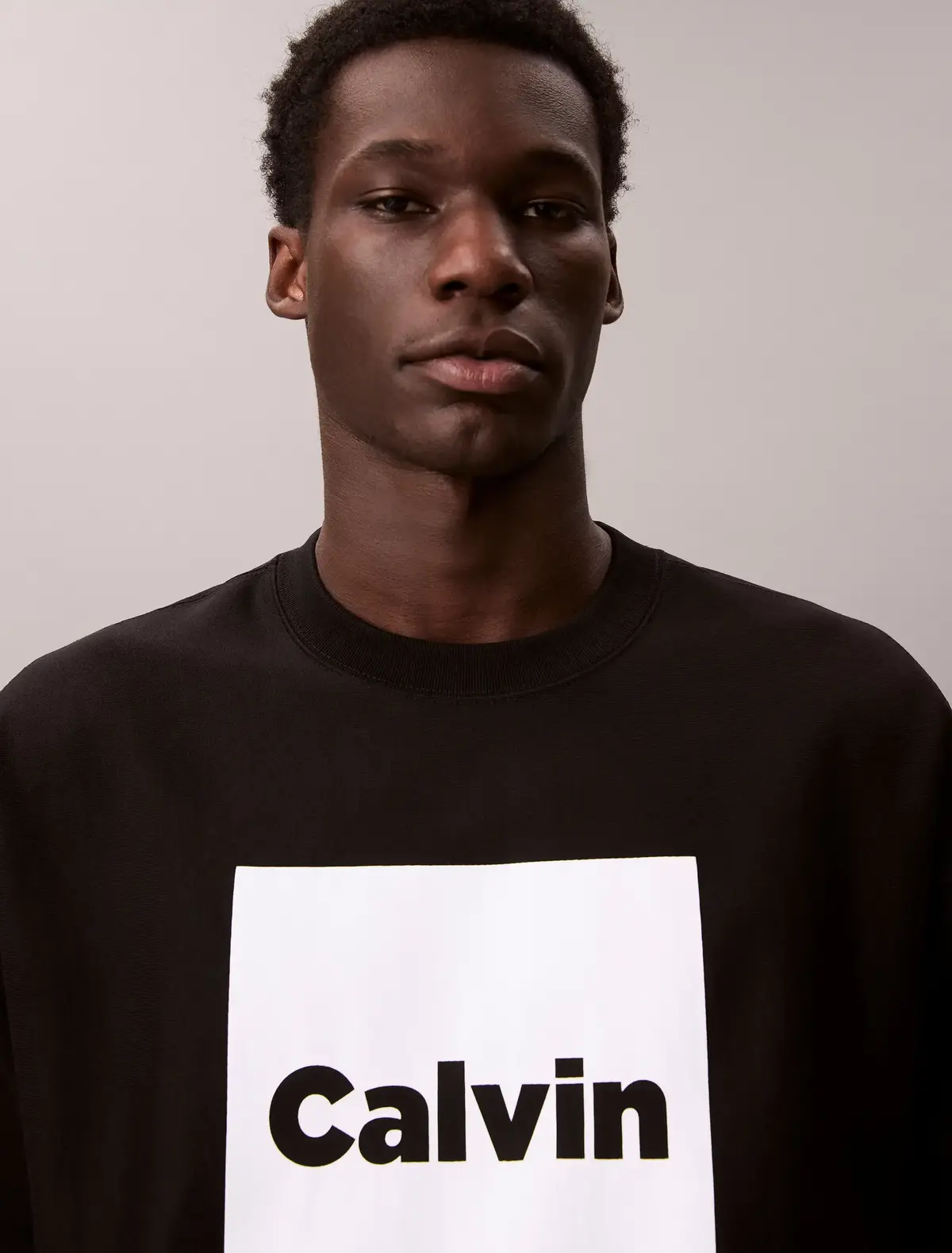 Calvin Klein LS PREMIUM FLEECE CA Siyah Erkek Tişört