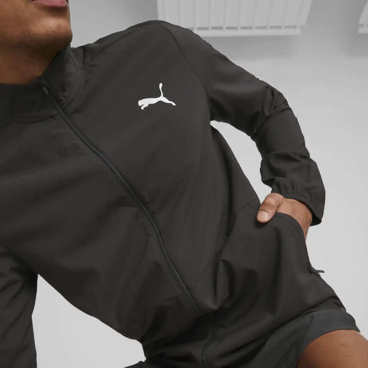 Puma RUN FAVORITE WOVEN JACKET M Siyah Erkek Fermuarlı Ceket