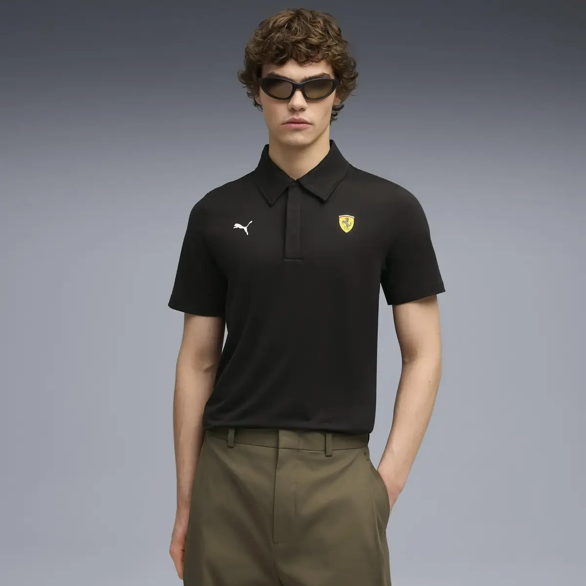 Puma Ferrari Sportswear CS Polo Siyah Erkek Polo T-Shirt