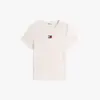Tommy Hilfiger TJW SLIM BADGE RIB T, YBL Beyaz Kadın T-Shirt & Polo