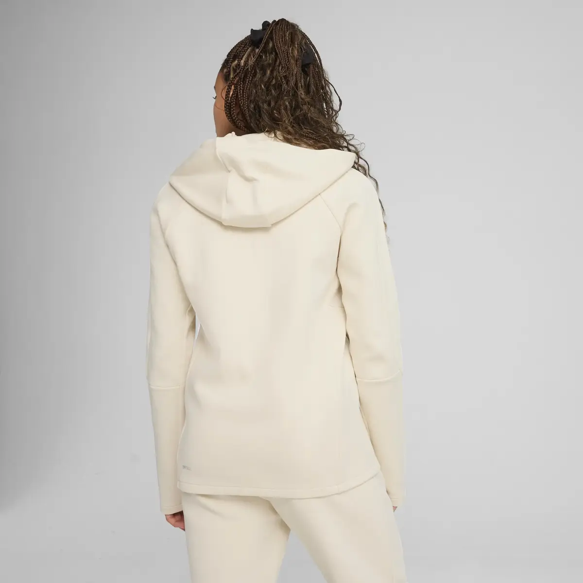 PUMA EVOSTRIPE Full-Zip Hoodie Bej Kadın Fermuarlı Ceket
