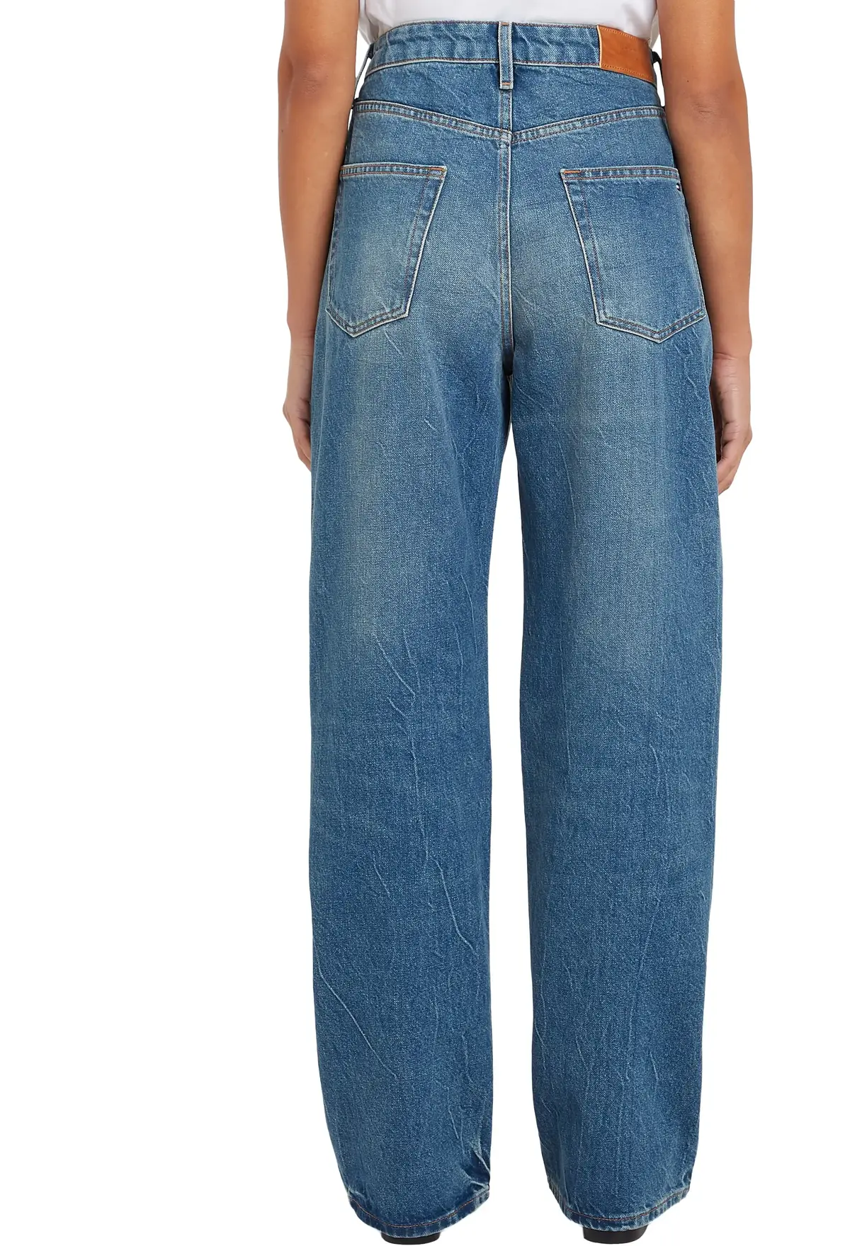 Tommy Hilfiger LOOSE STRAIGHT RW BO, 1A6 Mavi Kadın Jean Pantolon