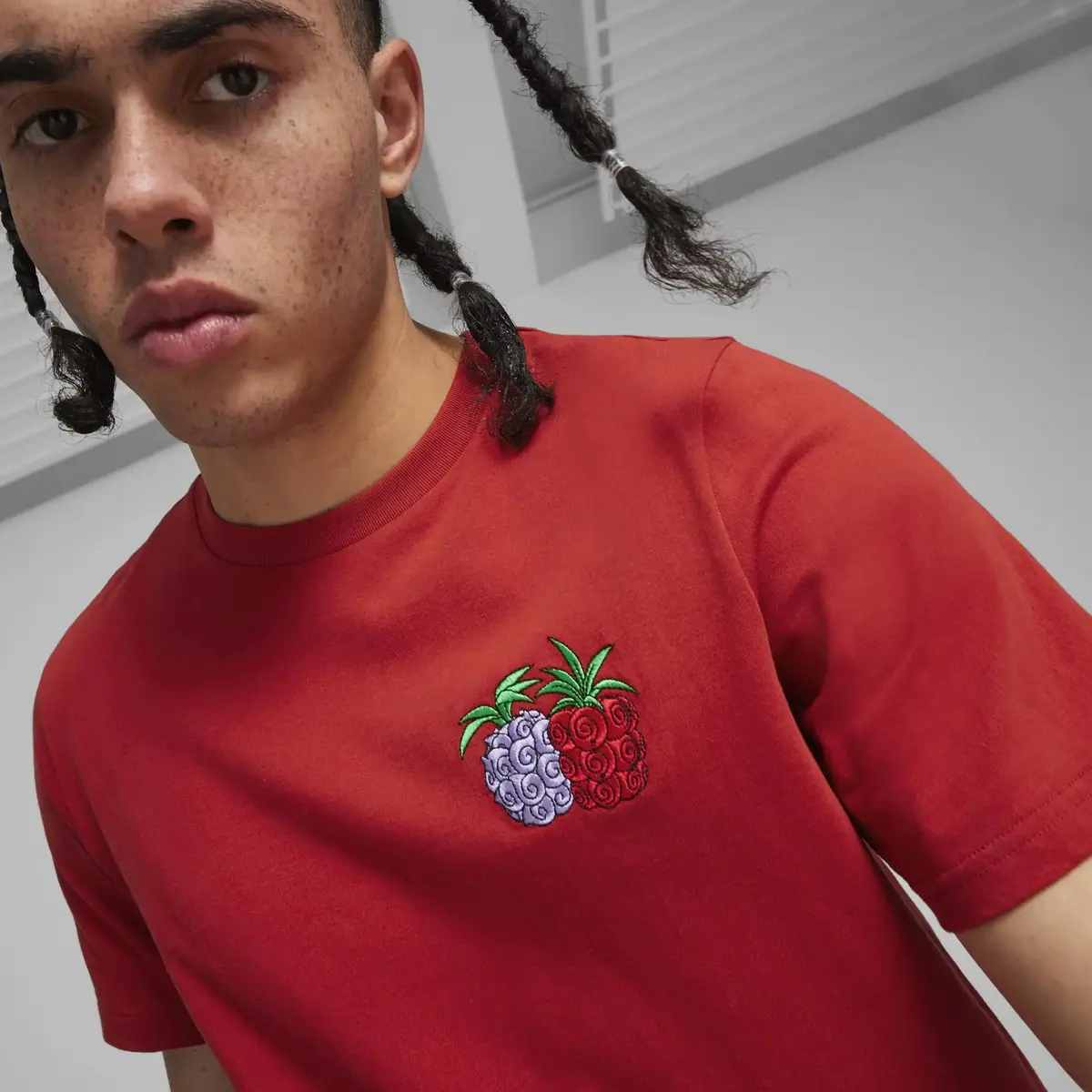 PUMA X ONE PIECE Graphic Tee Bordo Erkek T-Shirt