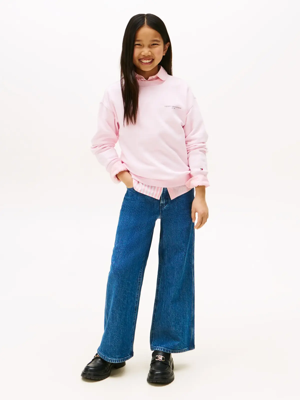 Tommy Hilfiger MINI CORP C-NECK SWE, TOG Pembe Erkek Sweatshirt