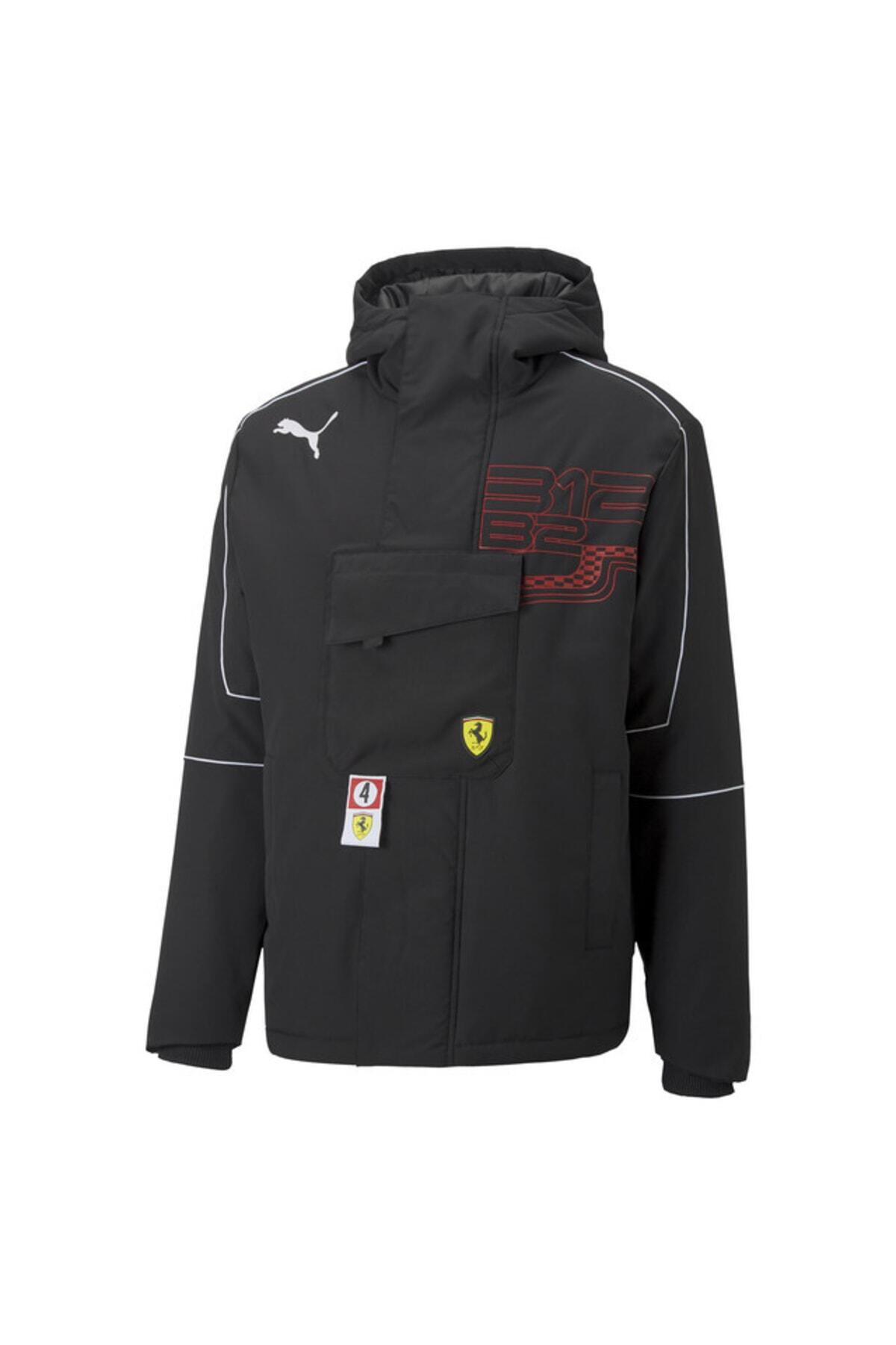 Puma Ferrari Race Statement Shell Jacket Siyah Erkek Fermuarlı Spor Ceket