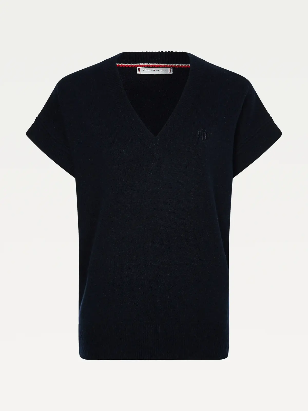 Tommy Hilfiger ALPACA RELAXED V-NK Kadın Siyah Kazak