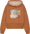 Calvin Klein LAYERED MONOGRAM HOO Kadın Turuncu Hoodie