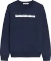 Calvin Klein METALLIC INST. LOGO Erkek Lacivert Sweatshirt