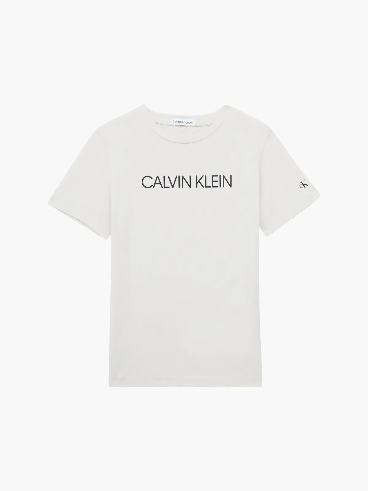 Calvin Klein INSTITUTIONAL T-SHIR Erkek Krem T-Shirt