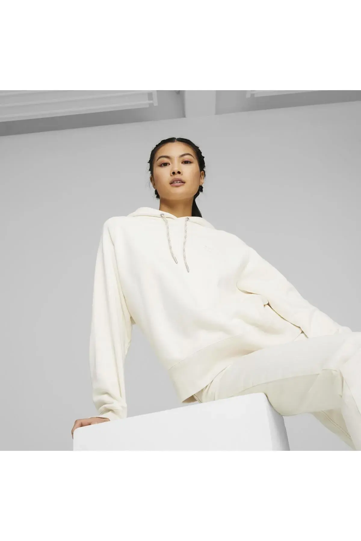 Puma INFUSE Hoodie TR Kırık Beyaz Kadın Hoodie