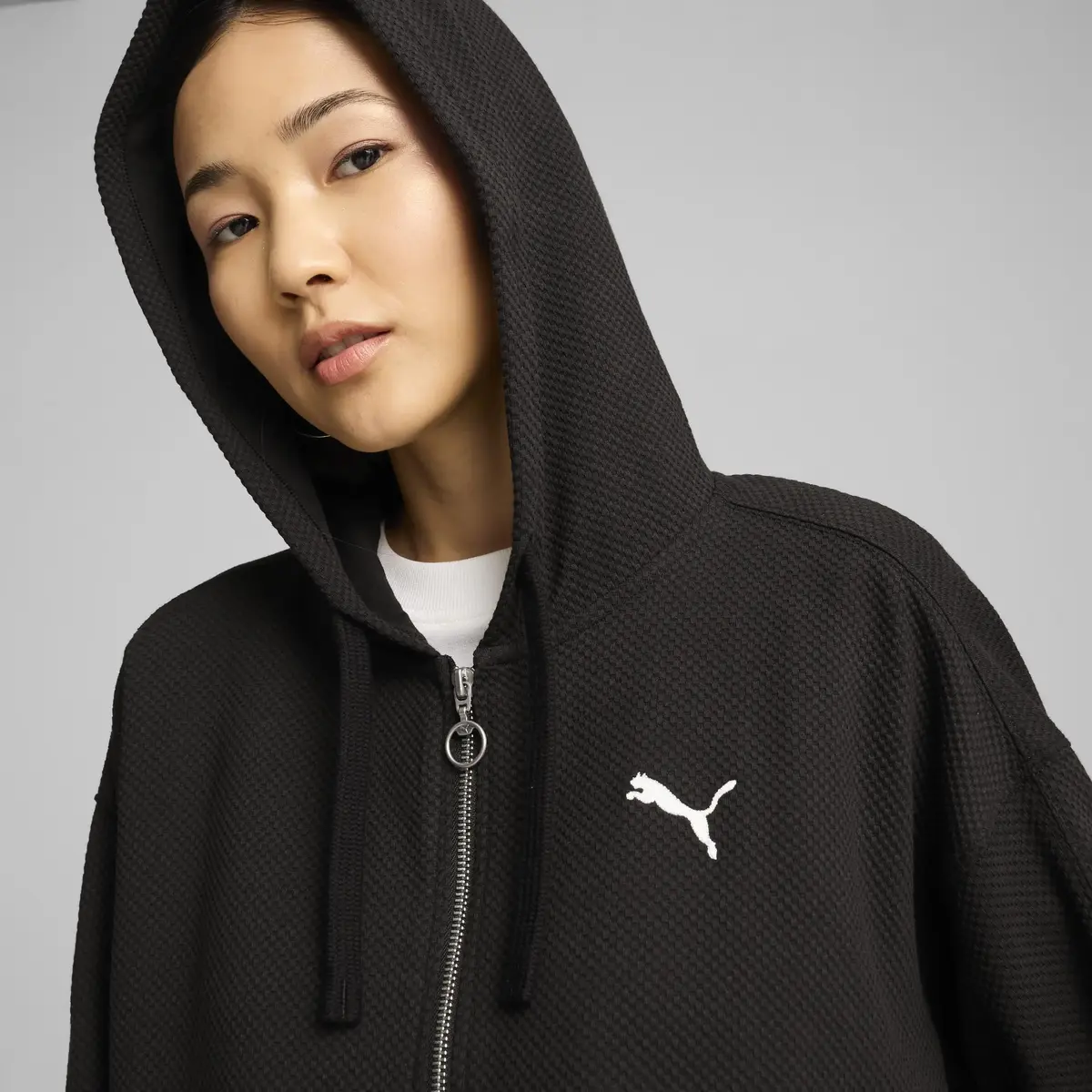 Puma HER Full-Zip Hoodie Siyah Kadın Fermuarlı Ceket