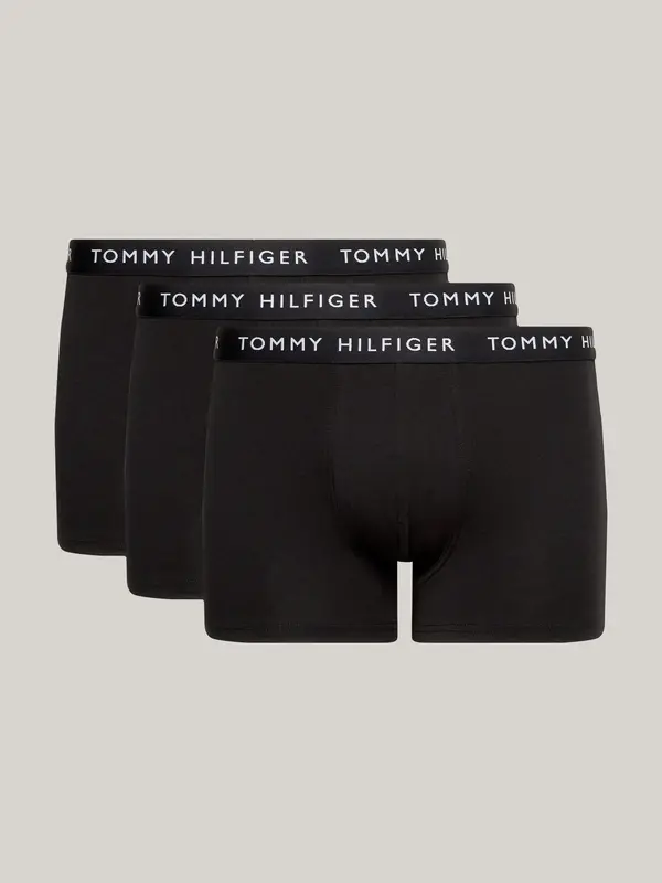 Tommy Hilfiger 3P TRUNK Erkek Siyah Boxer 3lü Set