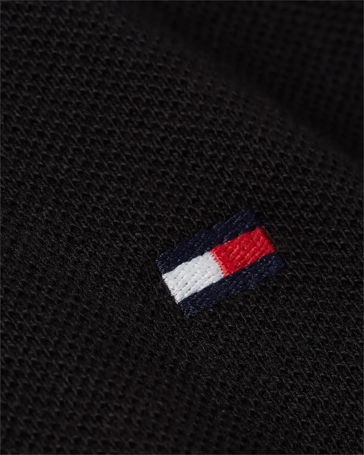 Tommy Hilfiger CORE TOMMY TIPPED SL Erkek Siyah Polo T-Shirt