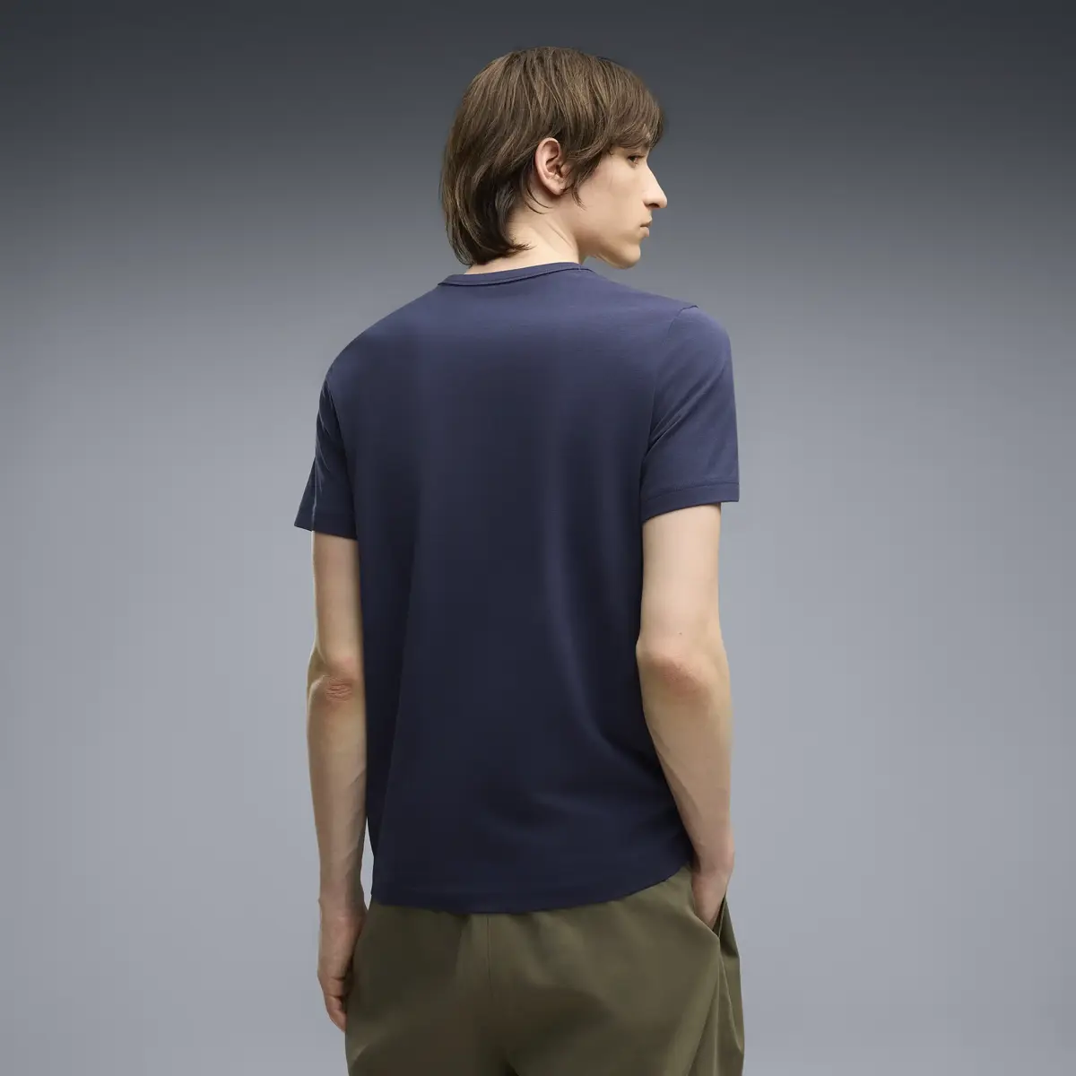 PUMA ESS ELEVATED Tee Lacivert Erkek T-Shirt