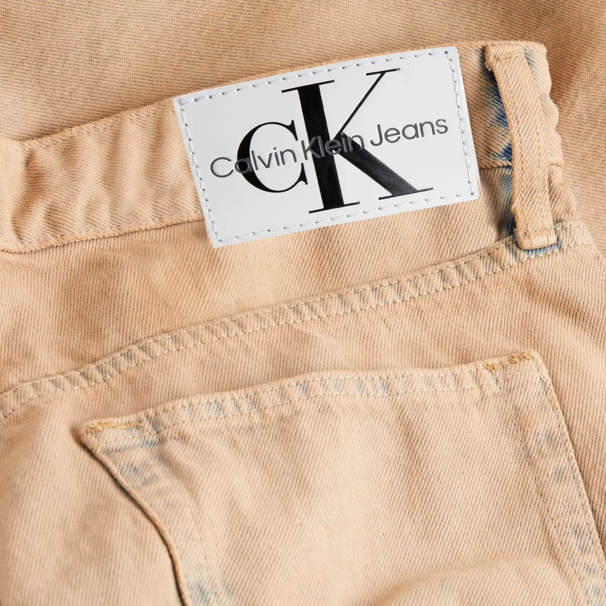 Calvin Klein 90S STRAIGHT Erkek Krem Kot Pantolon