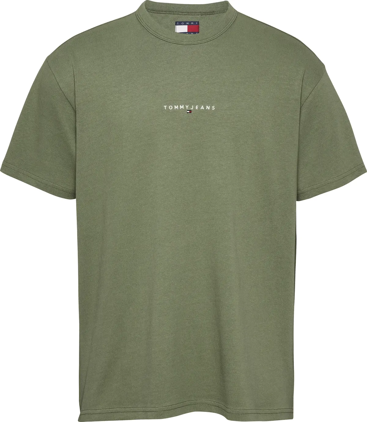 Tommy Hilfiger TJM RLX LINEAR LOGO, MR6 Yeşil Erkek T-Shirt & Polo