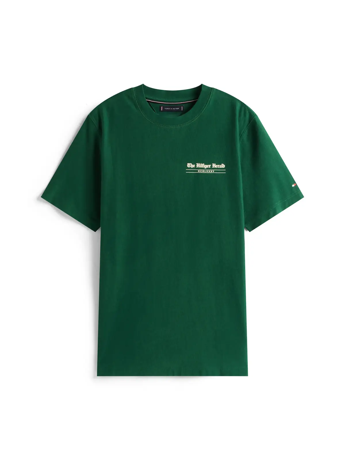 Tommy Hilfiger HILFIGER HERALD BACK, L6K Yeşil Erkek T-Shirt