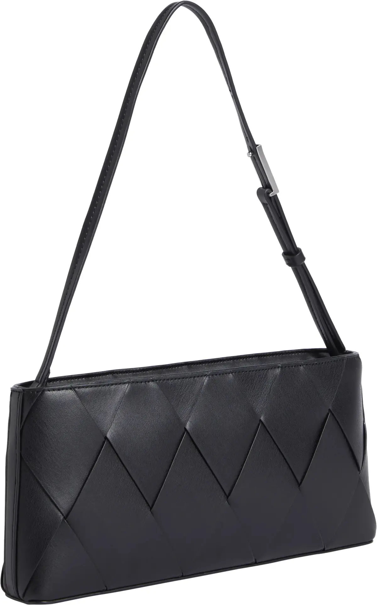 Calvin Klein CK WOVEN ELONGATED S, BEH Siyah Kadın Çanta