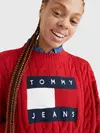 Tommy Hilfiger TJW BXY CENTER FLAG Kadın Kırmızı Kazak
