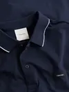 Calvin Klein STRETCH PIQUE TIPPIN Lacivert Erkek Polo Yaka Tişört