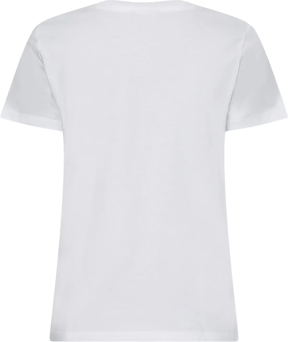 Calvin Klein SMALL CK C-NECK TOP Kadın Beyaz T-Shirt