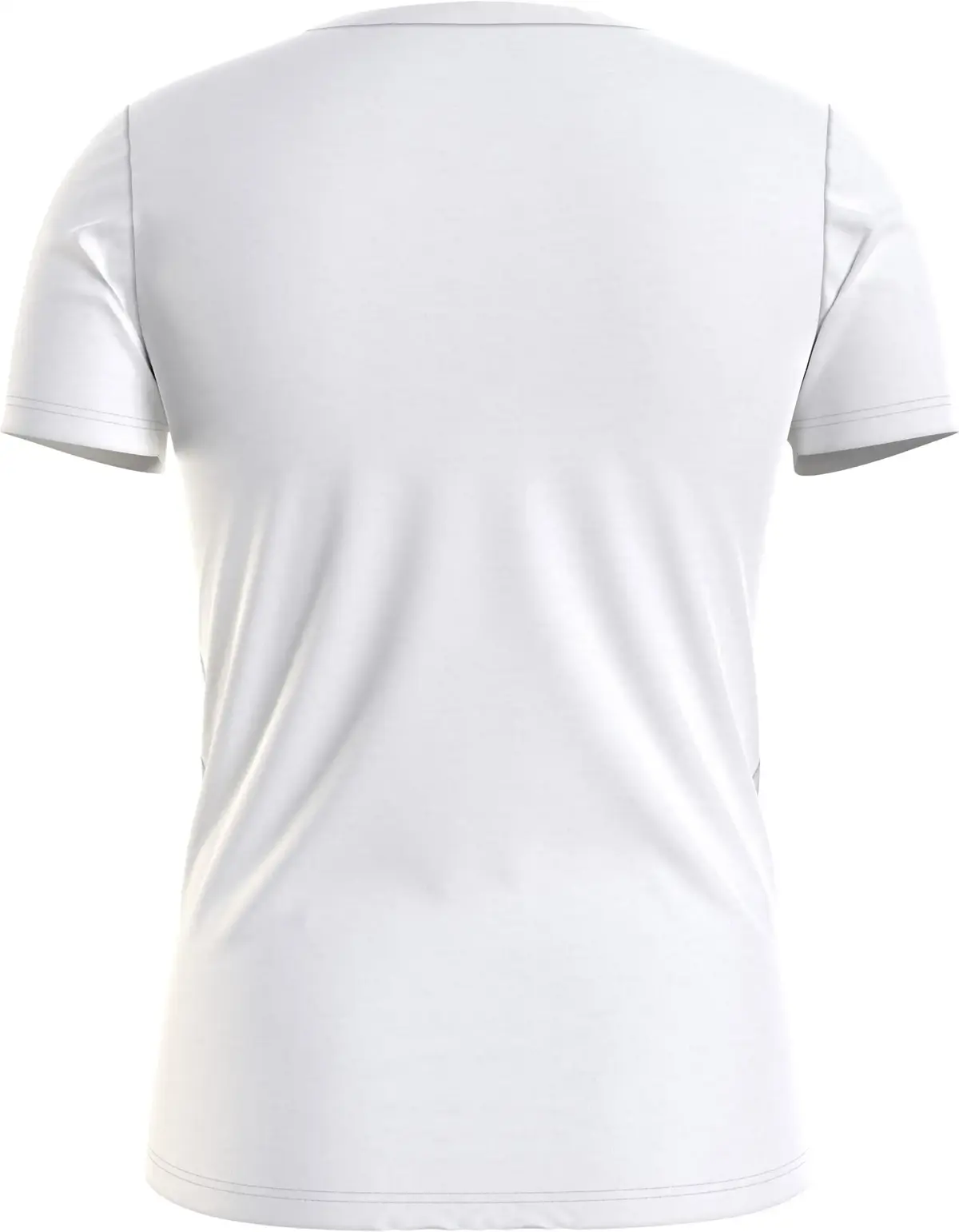 Calvin Klein METALLIC CHEST LOGO Kadın Beyaz T-Shirt