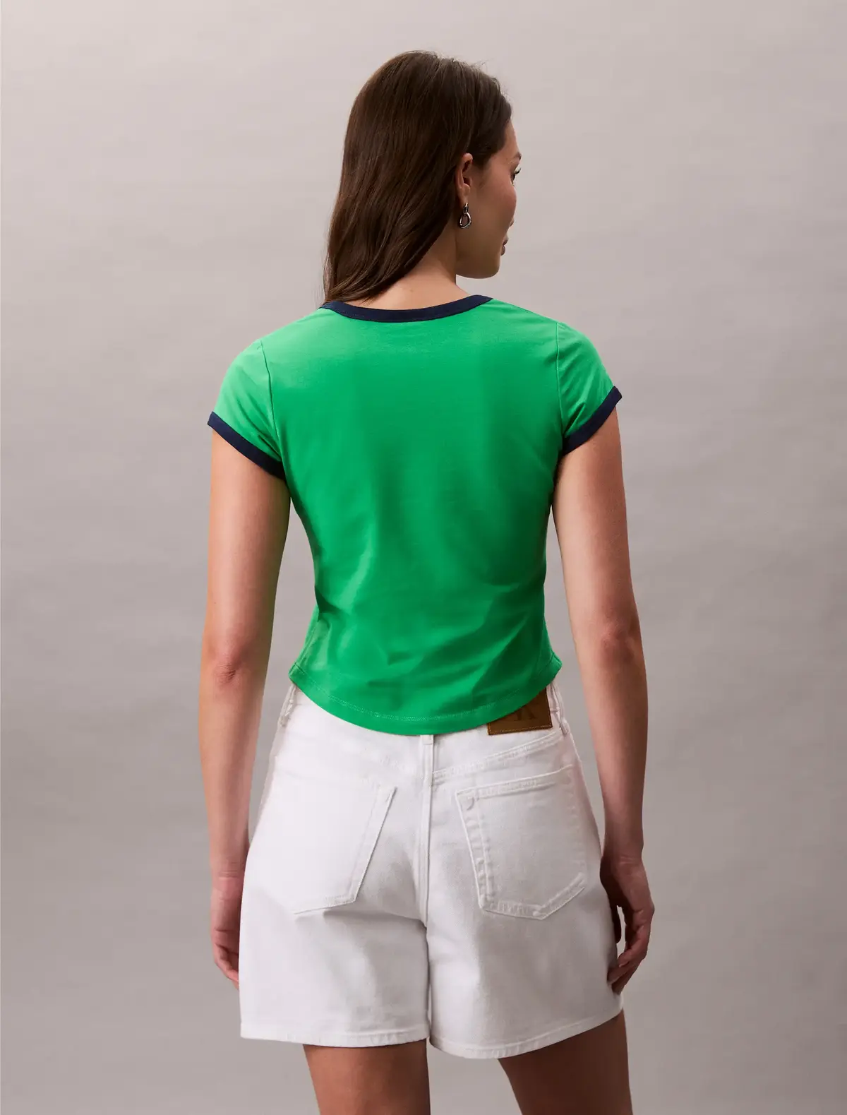 Calvin Klein SS PM C GRPHC SCP NK Yeşil Kadın Tişört