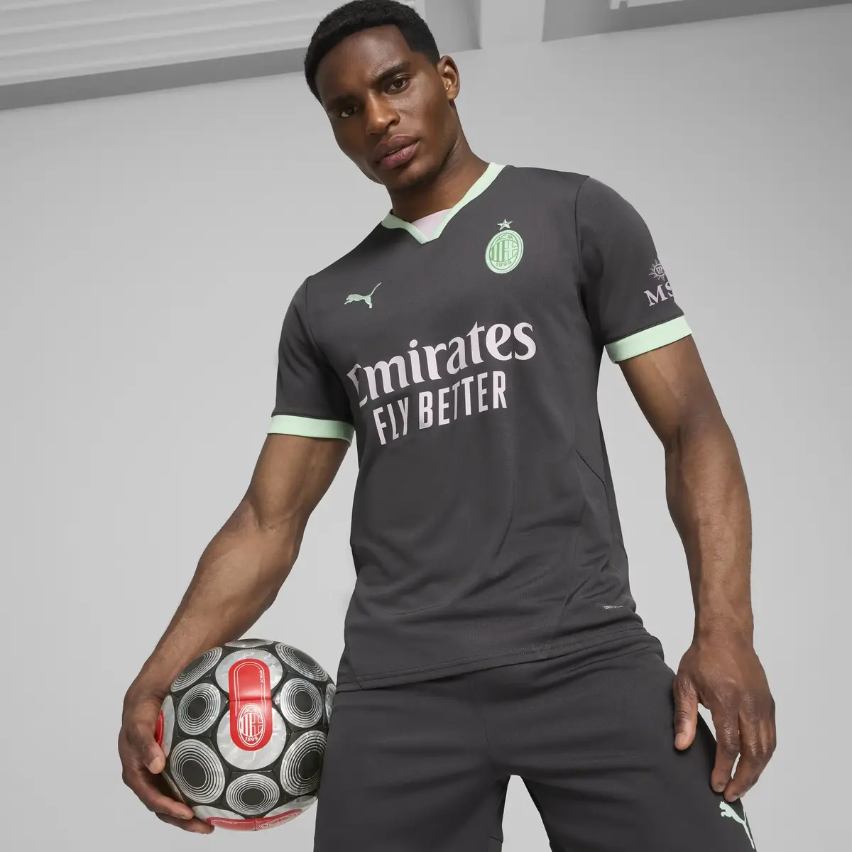 PUMA ACM Third Jersey Replica Gri Erkek Forma
