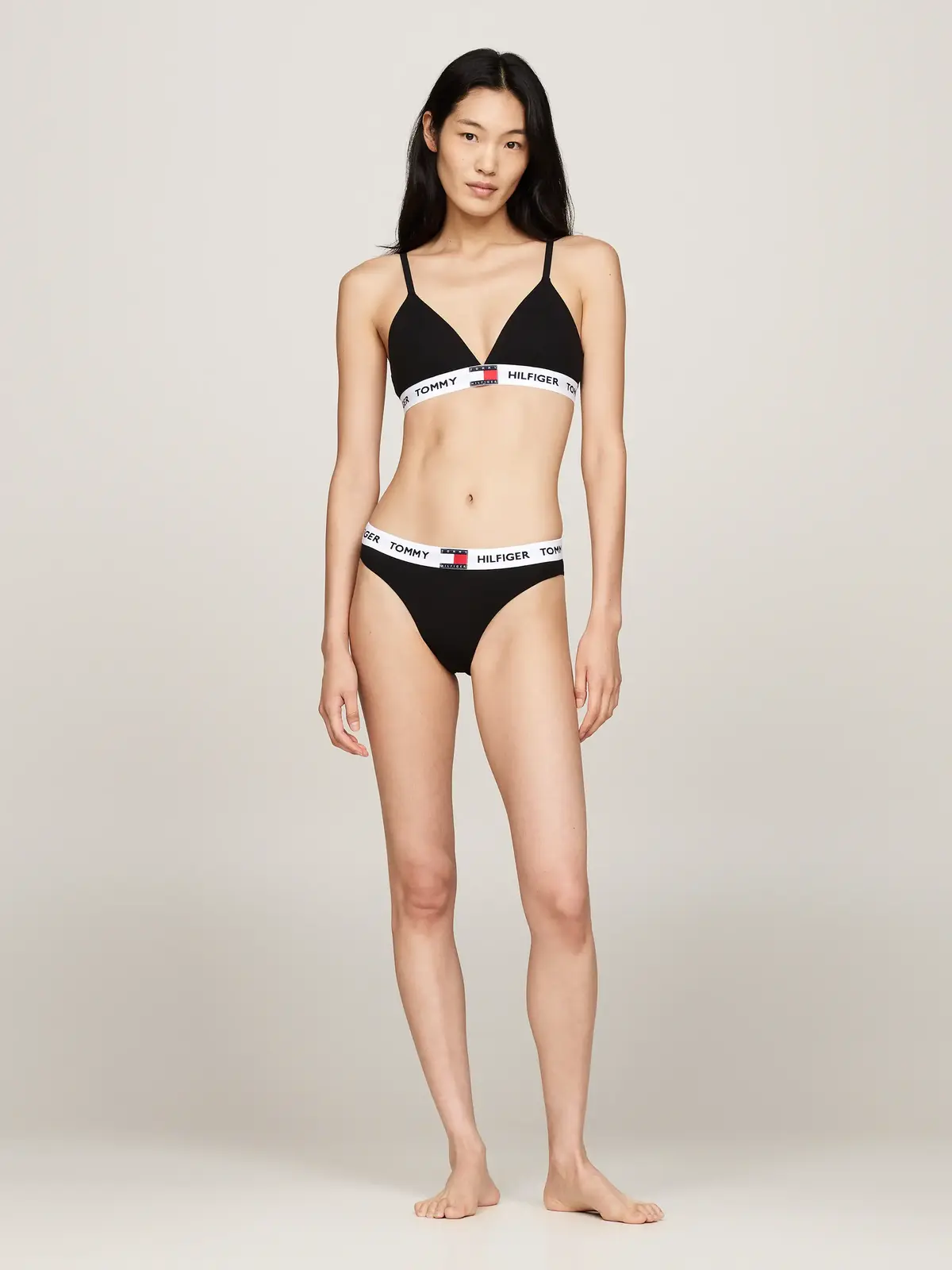 Tommy Hilfiger RP TRIANGLE Kadın Siyah Bikini Üst