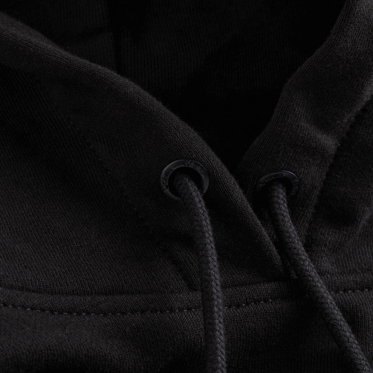 Calvin Klein RIB MIX TAB HOODIE Kadın Siyah Hoodie