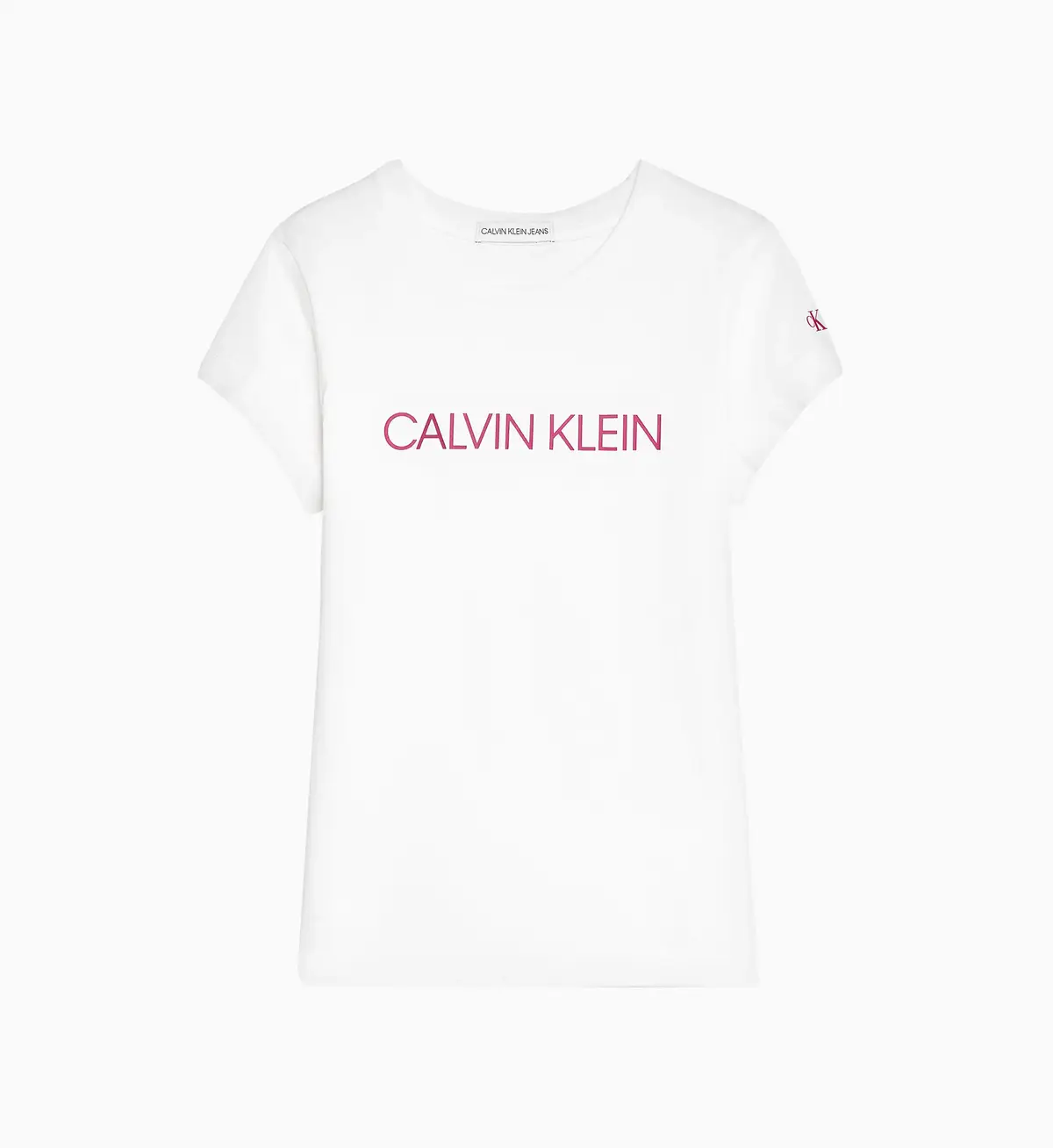 Calvin Klein INSTITUTIONAL SLIM T Kadın Beyaz T-Shirt