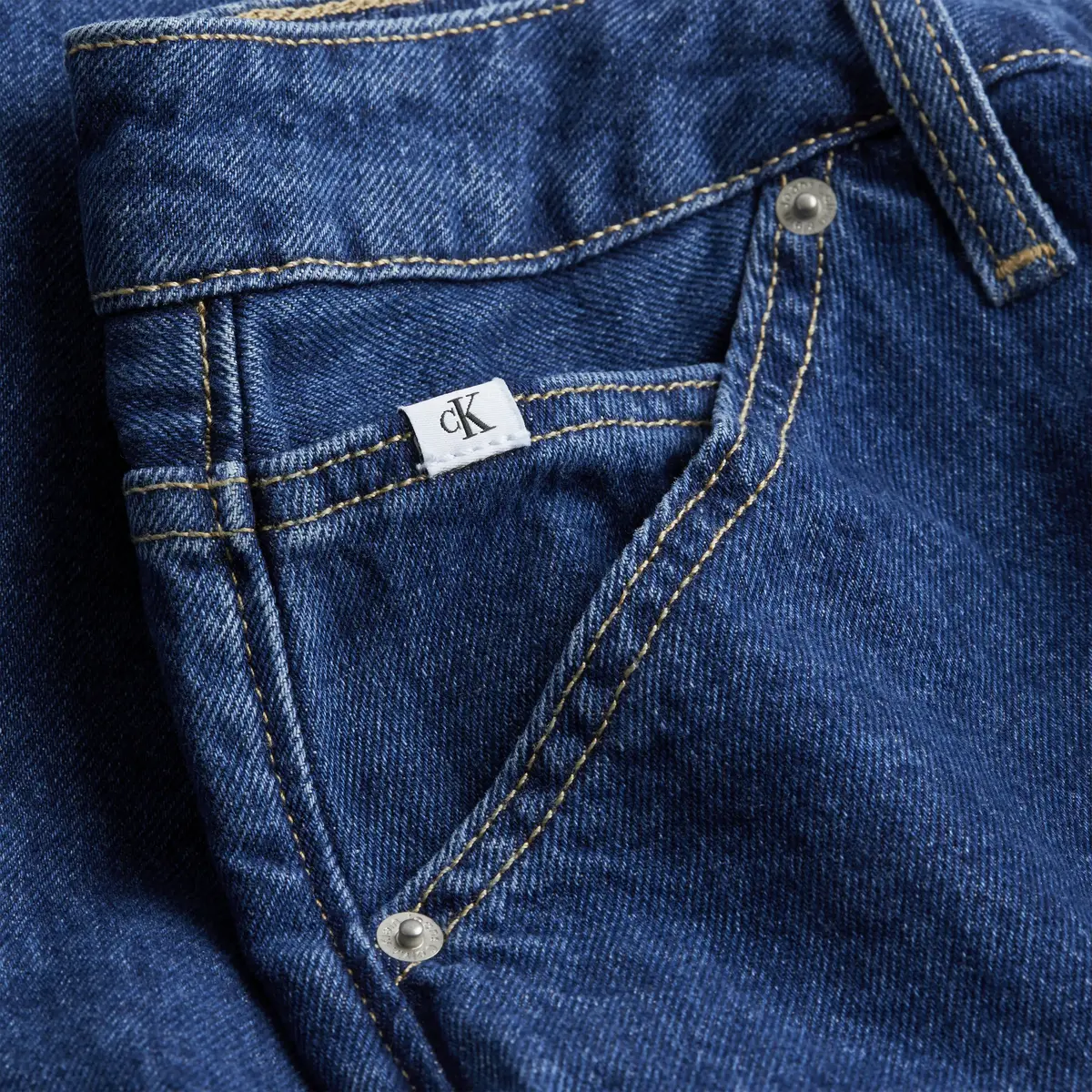 Calvin Klein 90S STRAIGHT UTILITY Kadın Mavi Kot Pantolon