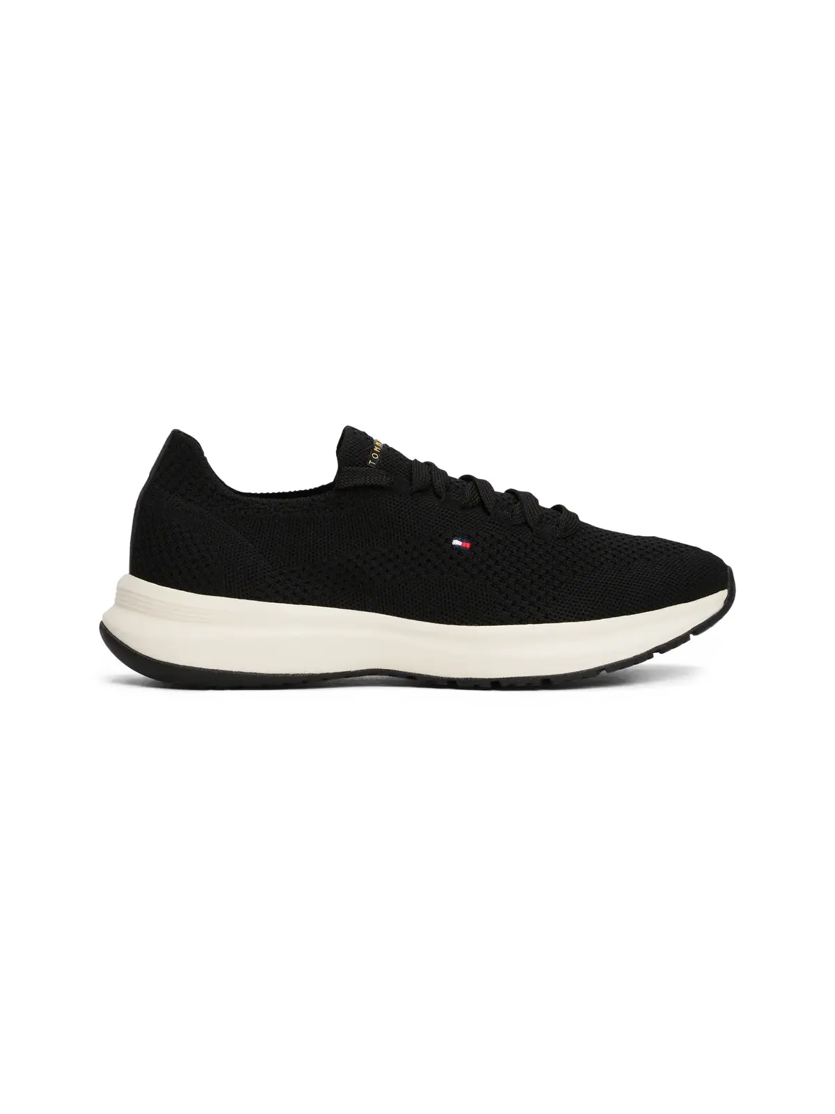Tommy Hilfiger TH KNIT RUNNER Siyah Kadın Günlük Spor ayakkabı