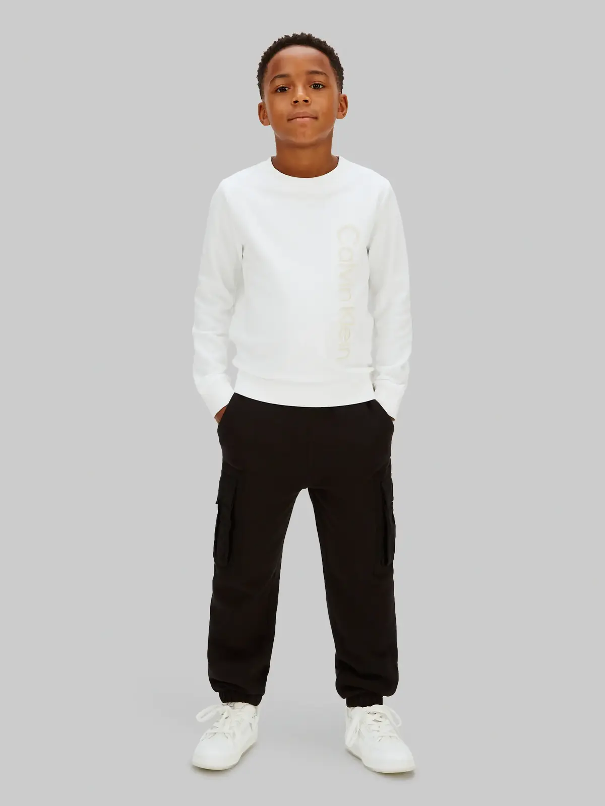 Calvin Klein CONTRAST POCKET Siyah Çocuk Eşofman Alt