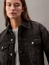 Calvin Klein 90s TRUCKER BLACK FOG Siyah Kadın Ceket Calvin Klein 90s TRUCKER BLACK FOG Siyah Kadın Ceket