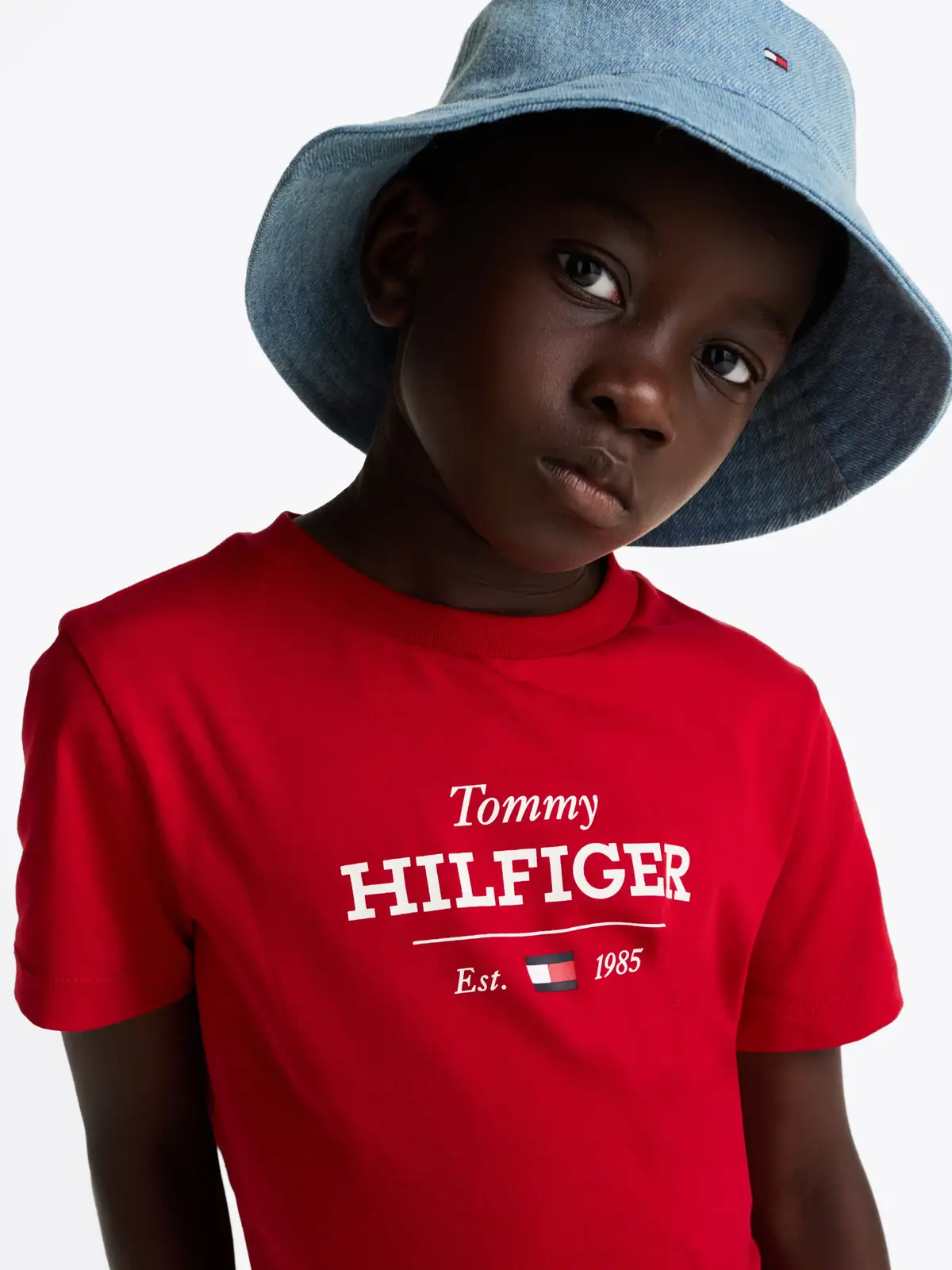 Tommy Hilfiger MONOTYPE 1985 REG TE, XLD Kırmızı Erkek T-Shirt & Polo