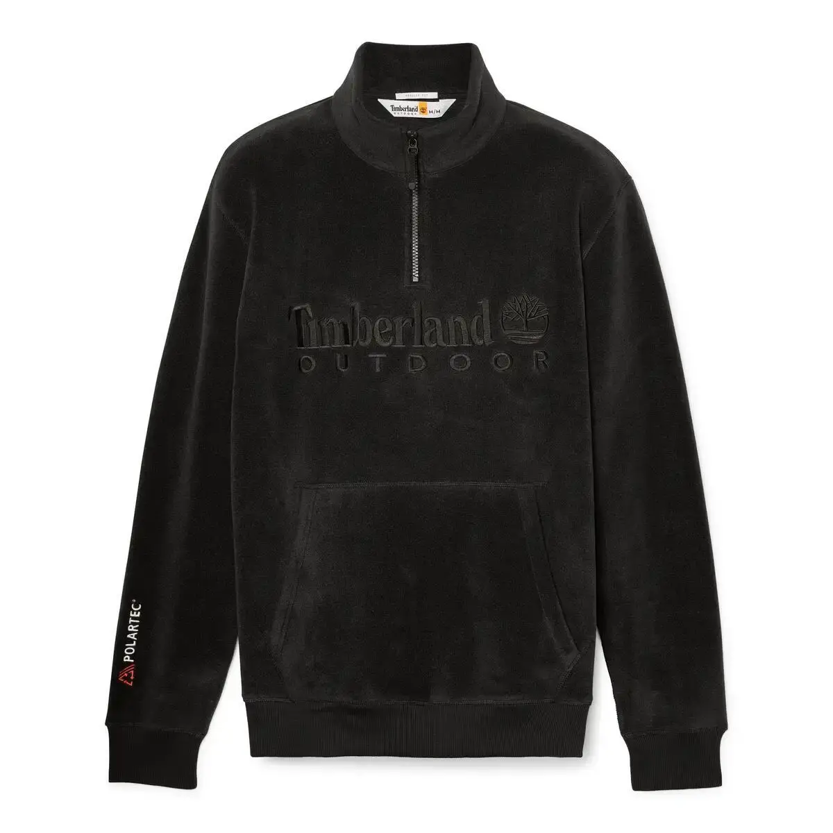 Timberland LINEAR LOGO 1/4 ZIP POLARTEC 200 FLEECE Siyah Erkek Sweatshirt