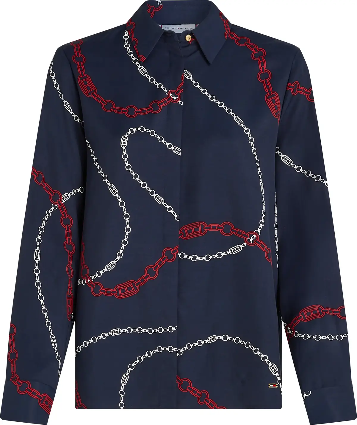 Tommy Hilfiger SOFT VISCOSE REGULAR, 0YH Lacivert Kadın Gömlek