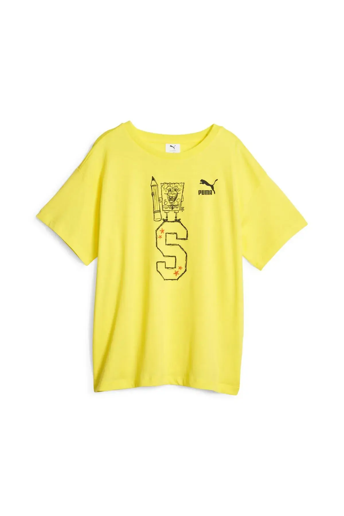 Puma X SPONGEBOB Graphic Tee Sarı Unisex T-Shirt