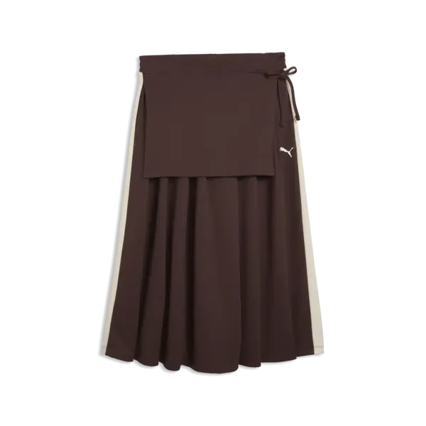 Puma T7 Midi Pleated Skirt Kahverengi Kadın Elbise-Etek