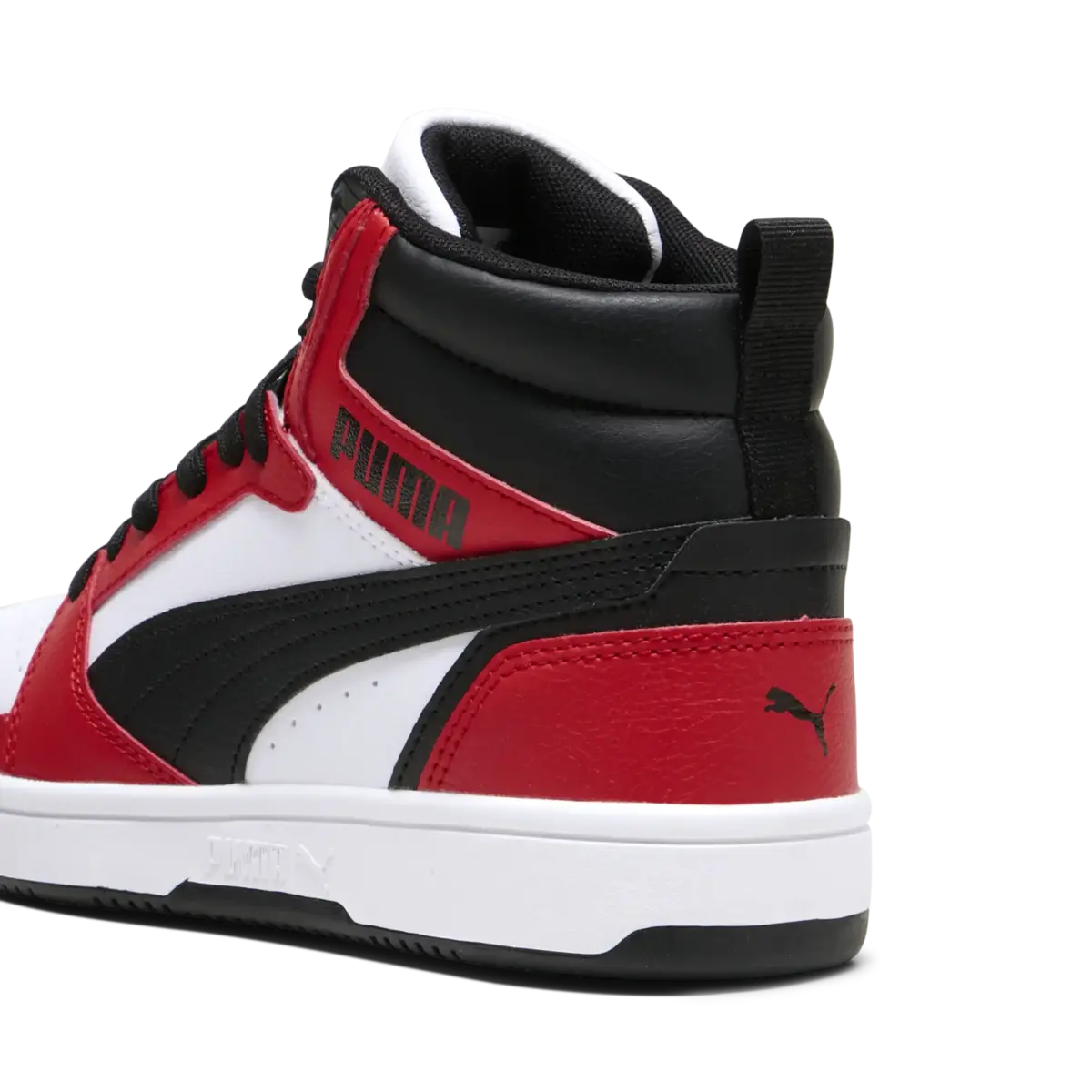 Puma Rebound V6 Mid Jr Kırmızı Sİyah Genç Spor Ayakkabı