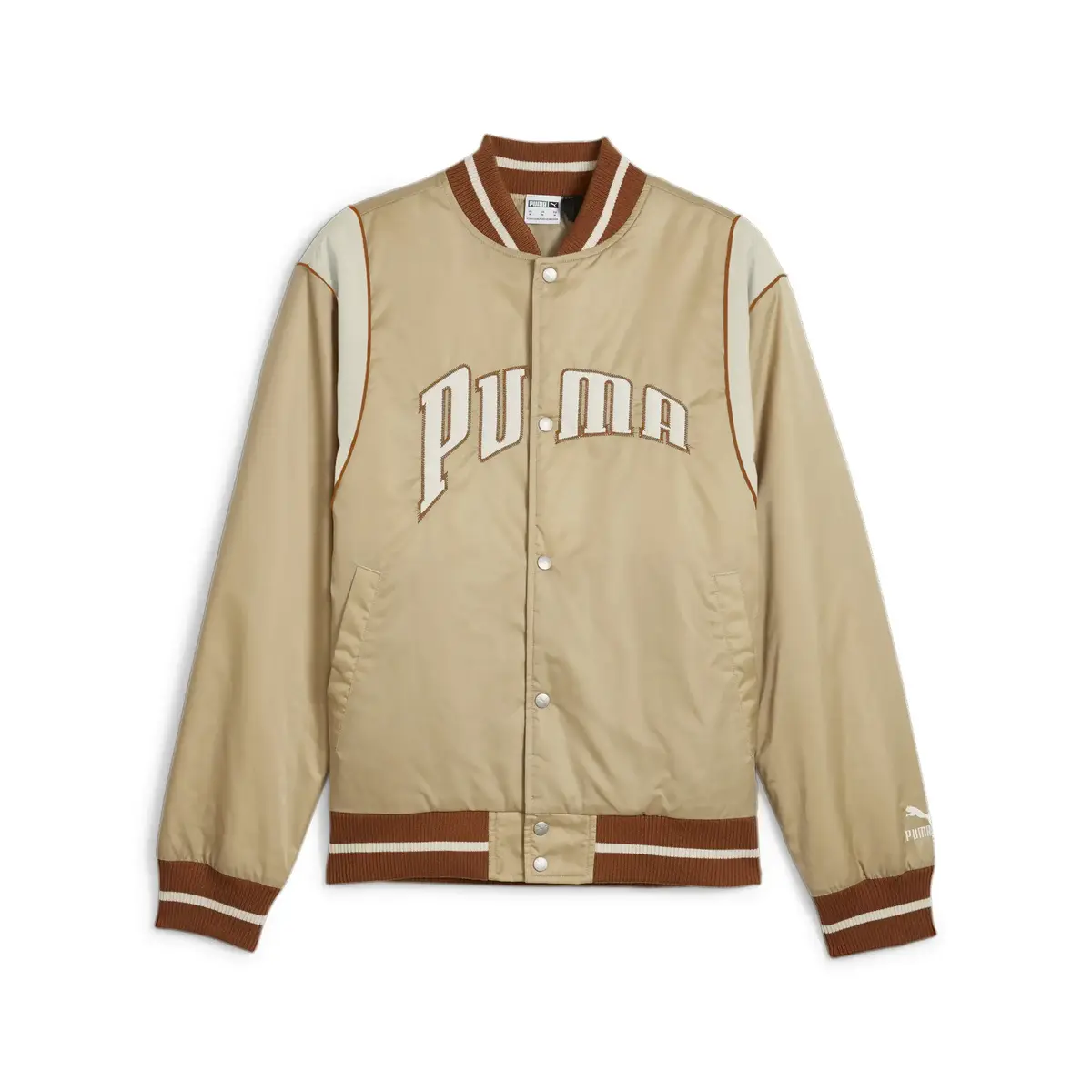 Puma TEAM FOR THE FANBASE Varsity Jacket Açık Kahve Erkek Sweatshirt
