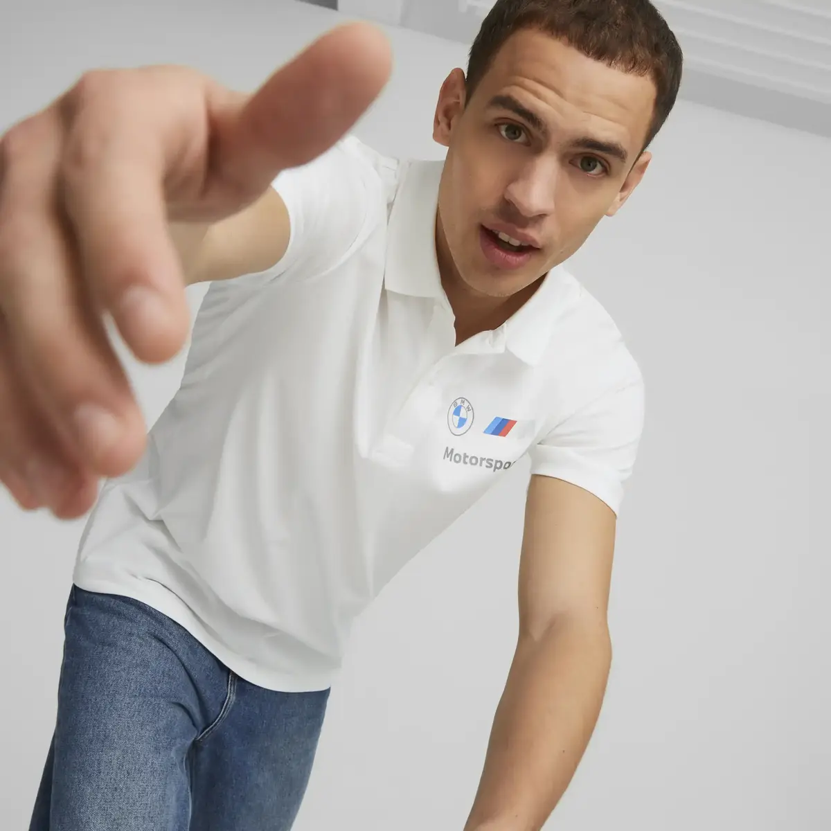 Puma BMW MMS ESS Polo Beyaz Erkek Polo T-shirt
