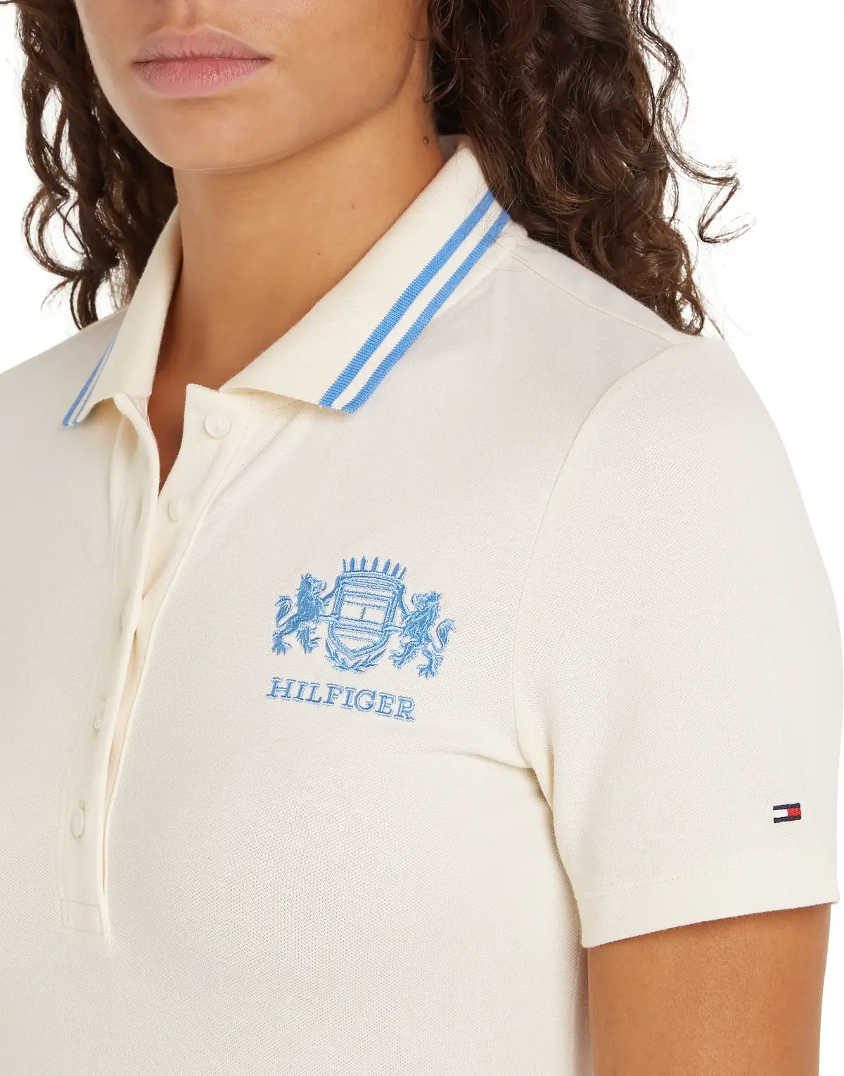 Tommy Hilfiger VARSITY GRAPHIC POLO, AEF Bej Kadın Elbise-Etek