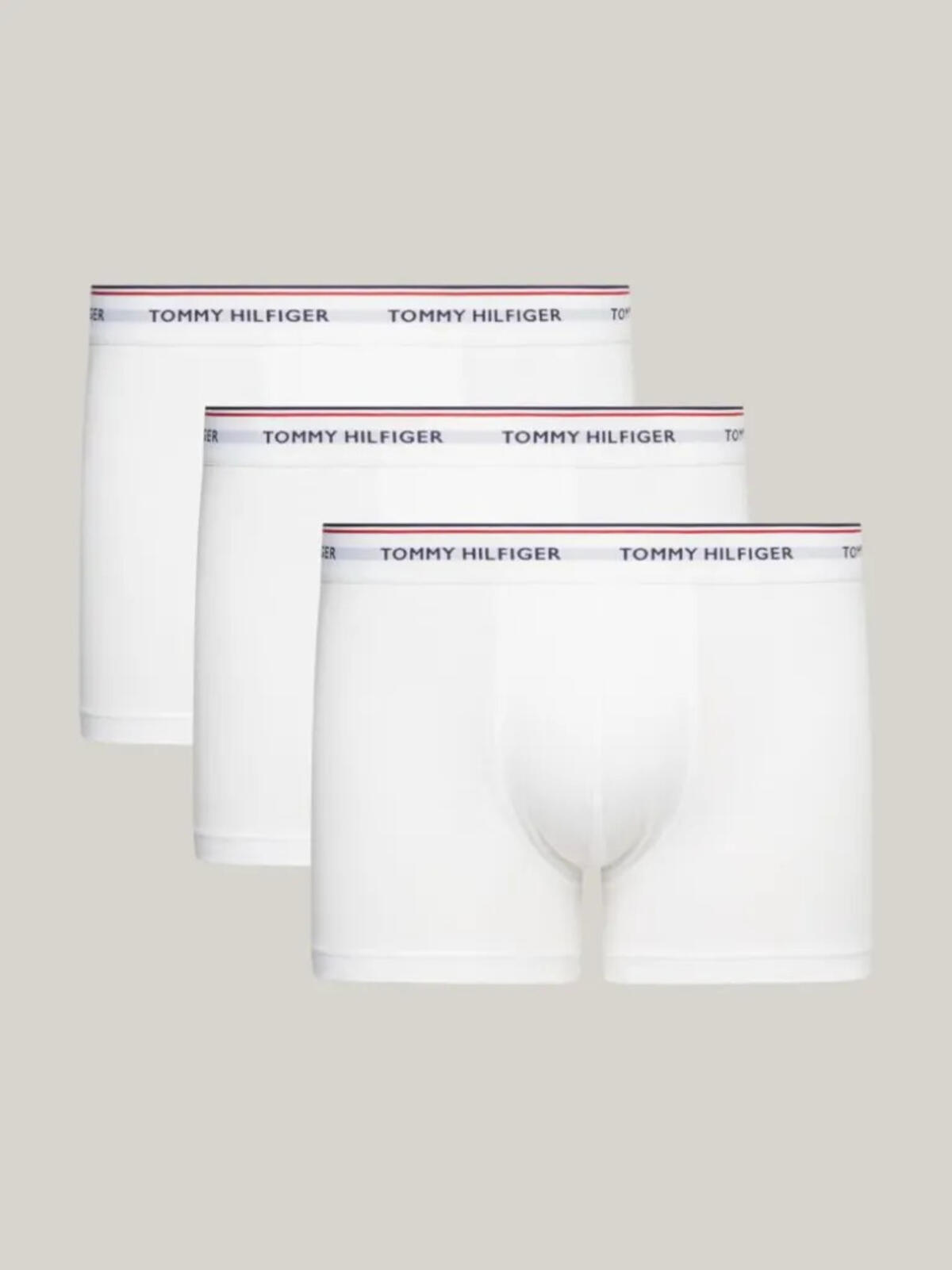Tommy Hilfiger 3P TRUNK, 100 Beyaz 3'lü Erkek Boxer