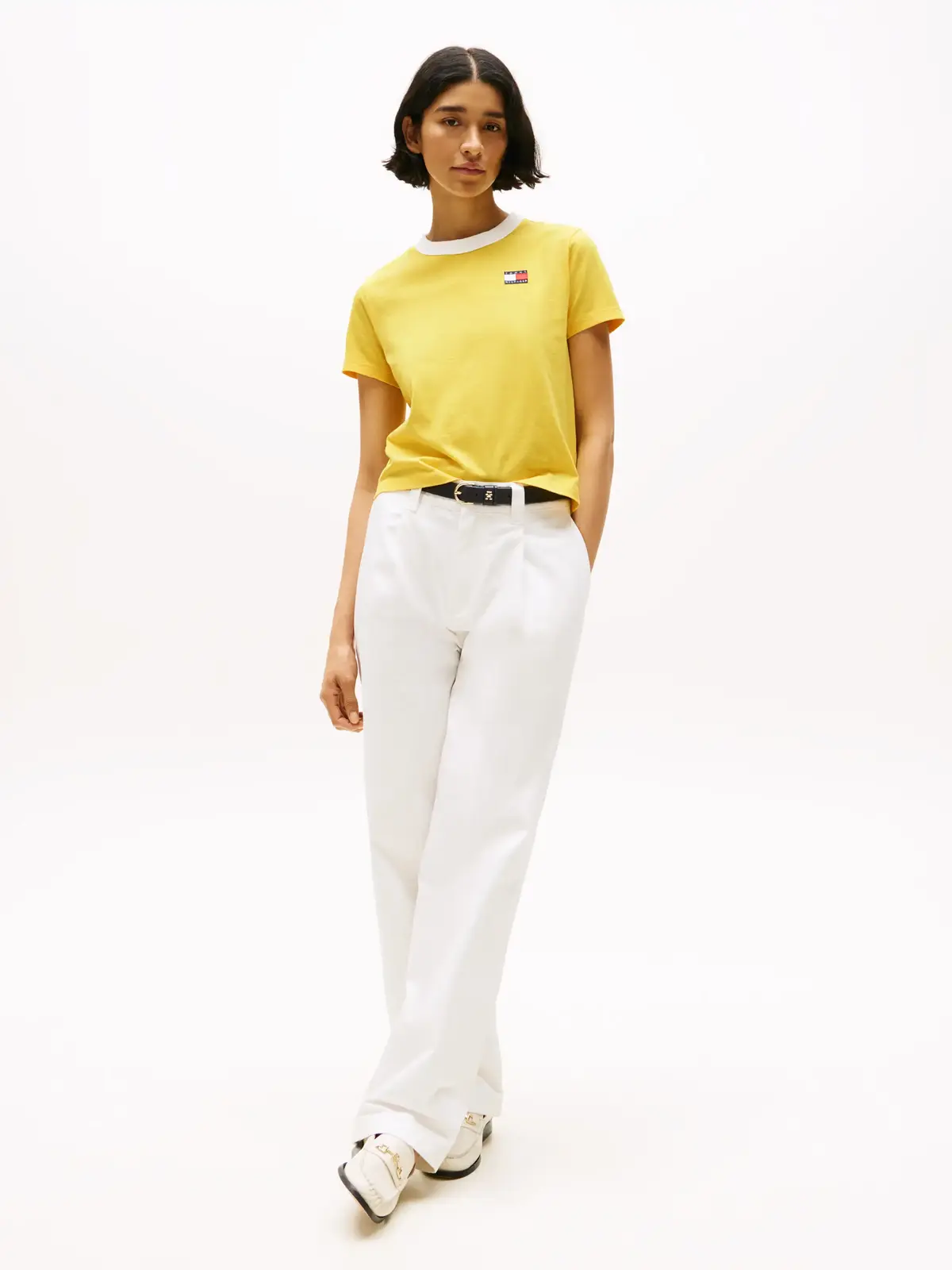 Tommy Hilfiger WSW SAILING TEE, ZH1 Sarı Kadın T-Shirt & Polo